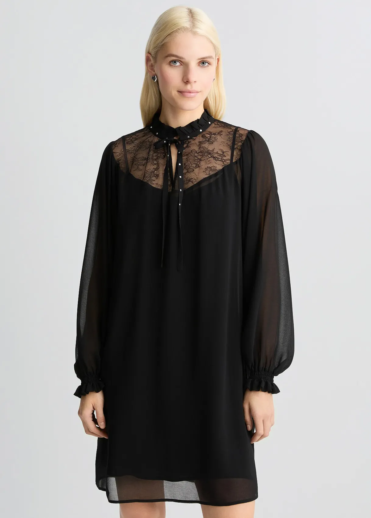 Liu Jo Robe courte avec empiècement en dentelle|Femme Robes