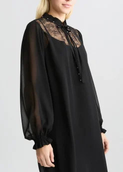 Liu Jo Robe courte avec empiècement en dentelle|Femme Robes