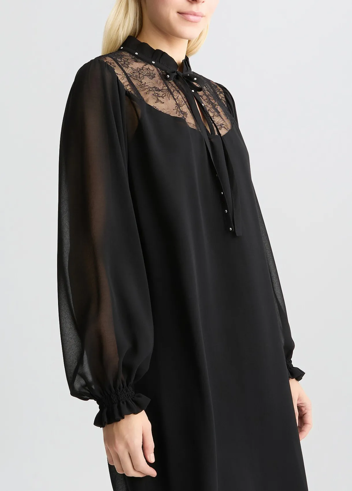 Liu Jo Robe courte avec empiècement en dentelle|Femme Robes