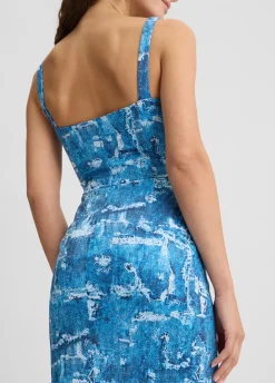 Liu Jo Robe courte effet denim|Femme Mode Plage|Robes