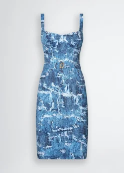 Liu Jo Robe courte effet denim|Femme Mode Plage|Robes