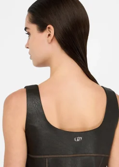 Liu Jo Robe courte en tissu enduit|Femme Robes