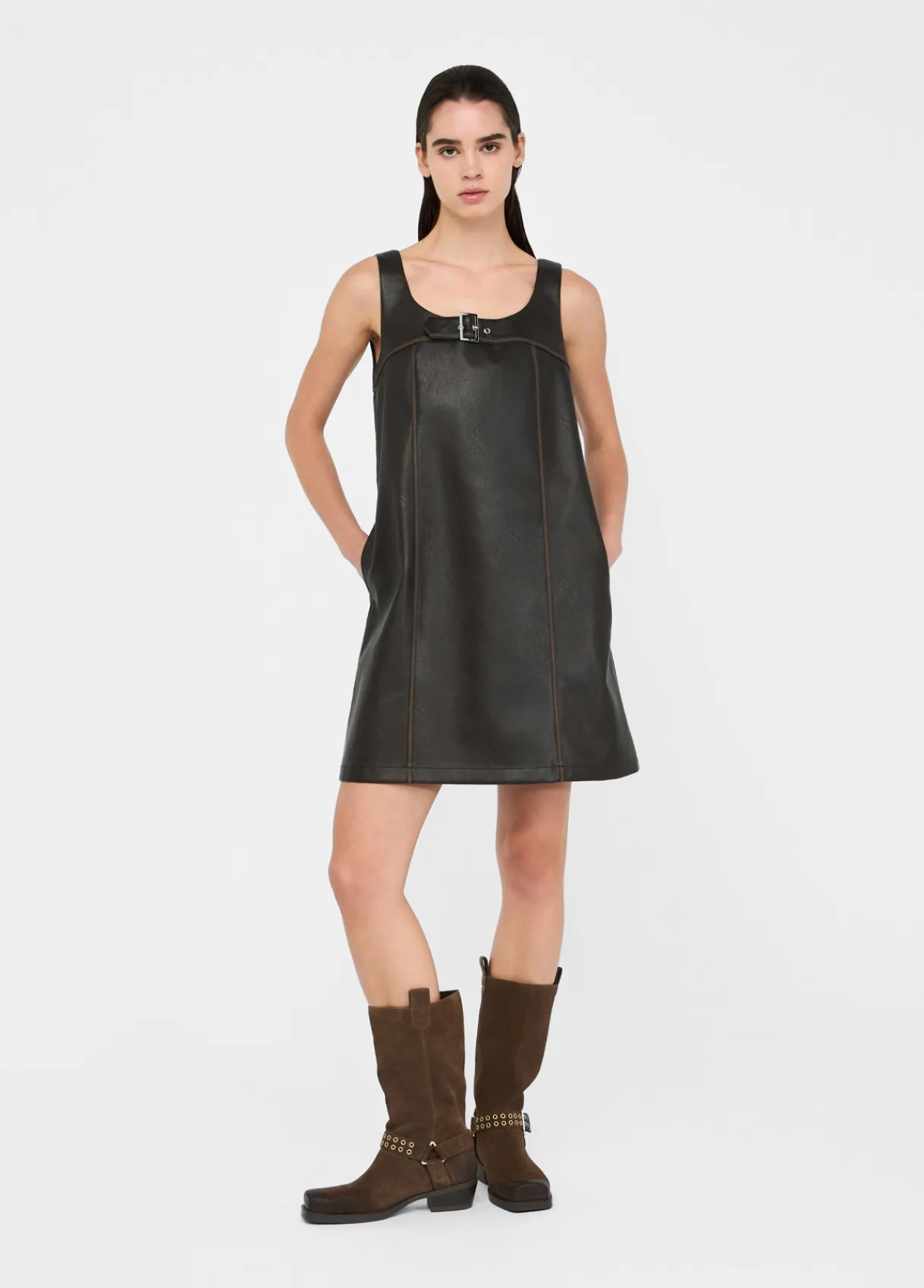 Liu Jo Robe courte en tissu enduit|Femme Robes