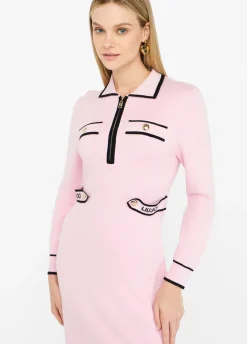 Liu Jo Robe en aille de soie mélangée|Femme Vêtements De Sport|Robes