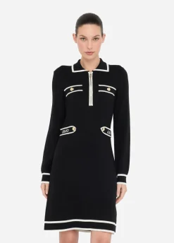Liu Jo Robe en aille de soie mélangée|Femme Vêtements De Sport|Robes