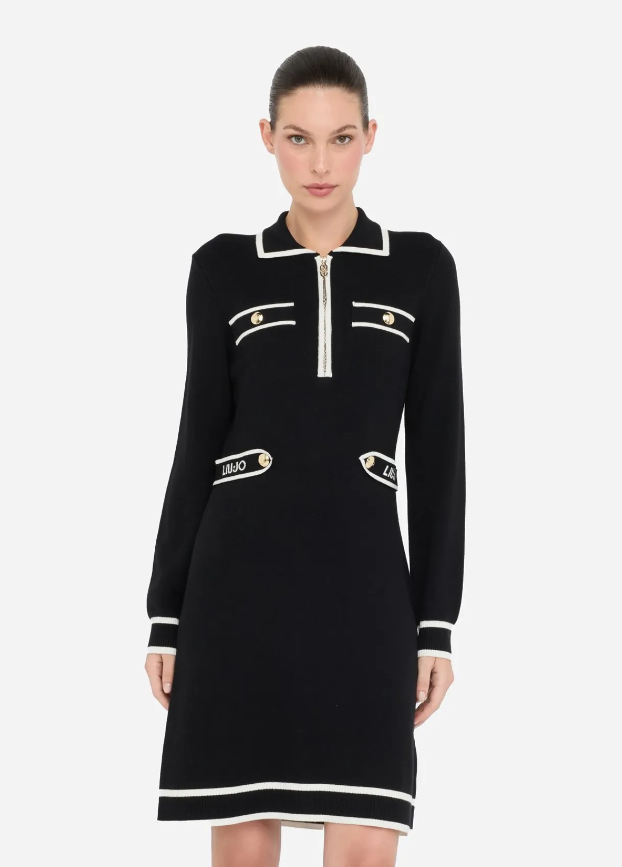 Liu Jo Robe en aille de soie mélangée|Femme Vêtements De Sport|Robes