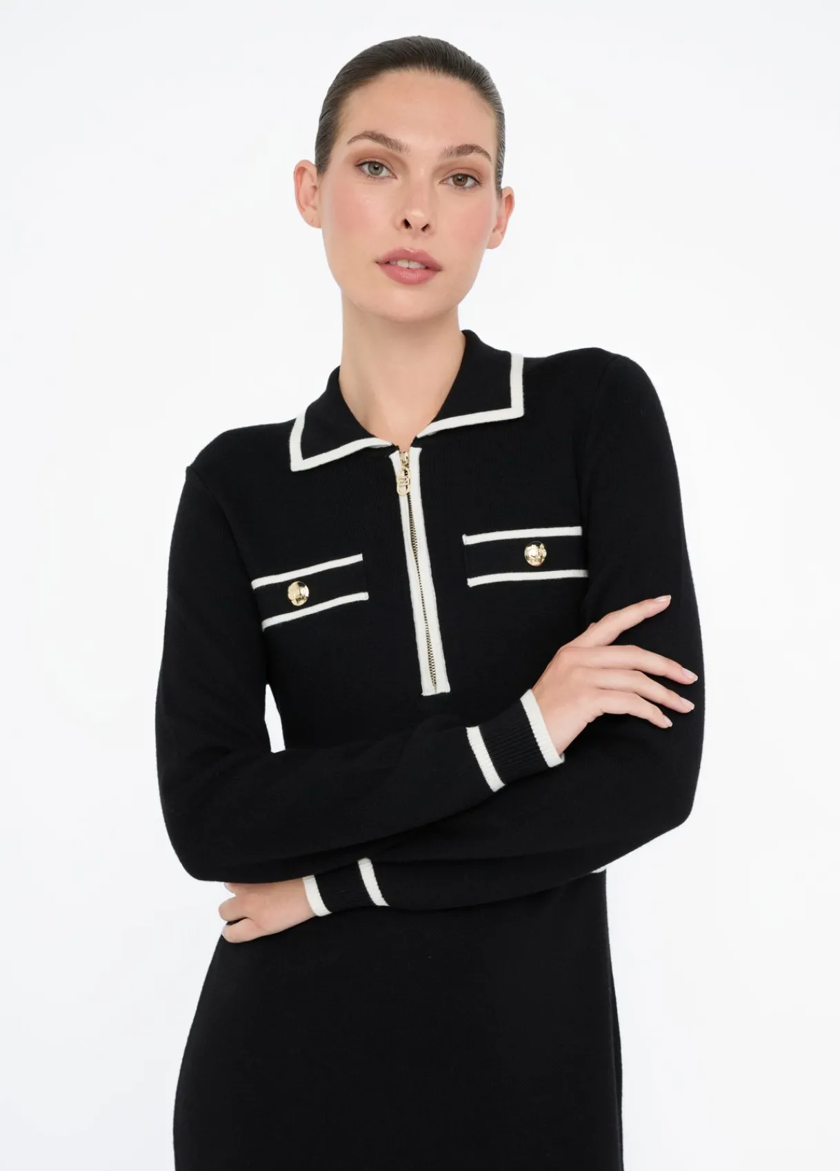 Liu Jo Robe en aille de soie mélangée|Femme Vêtements De Sport|Robes