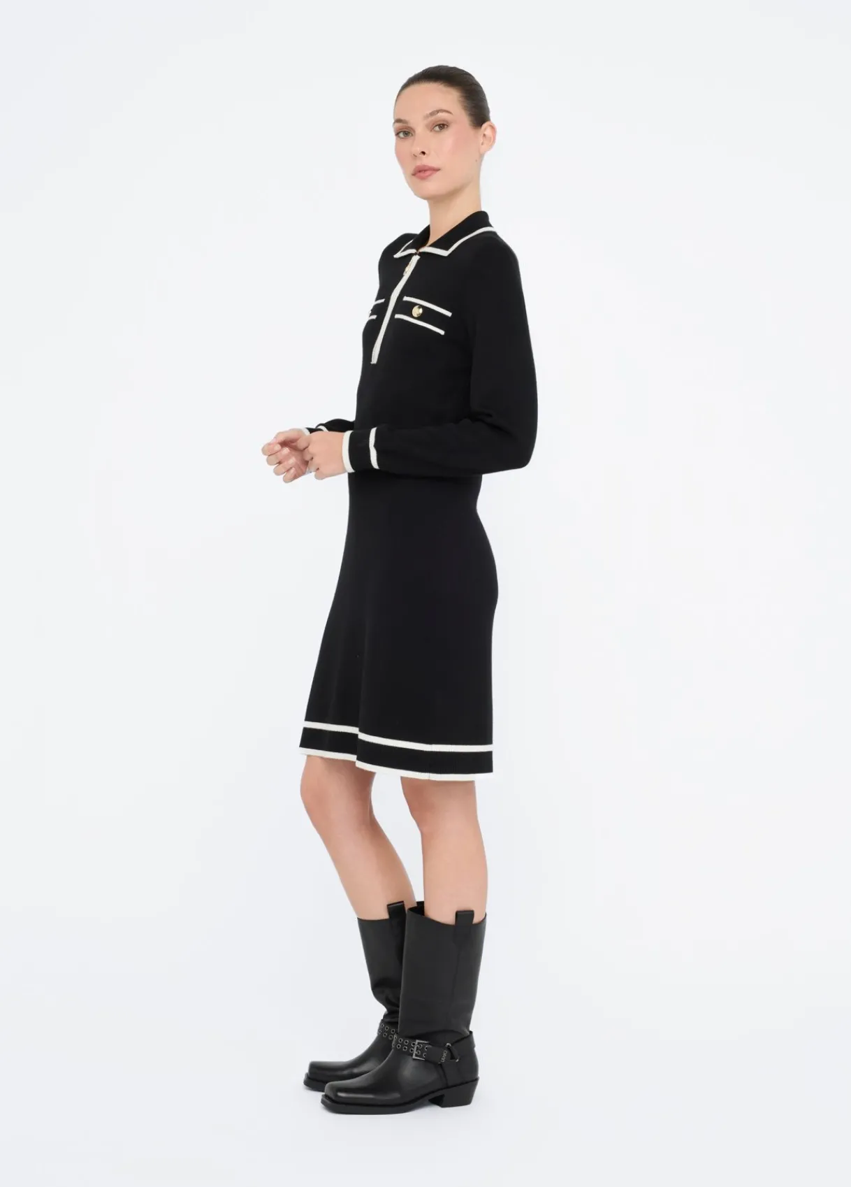 Liu Jo Robe en aille de soie mélangée|Femme Vêtements De Sport|Robes
