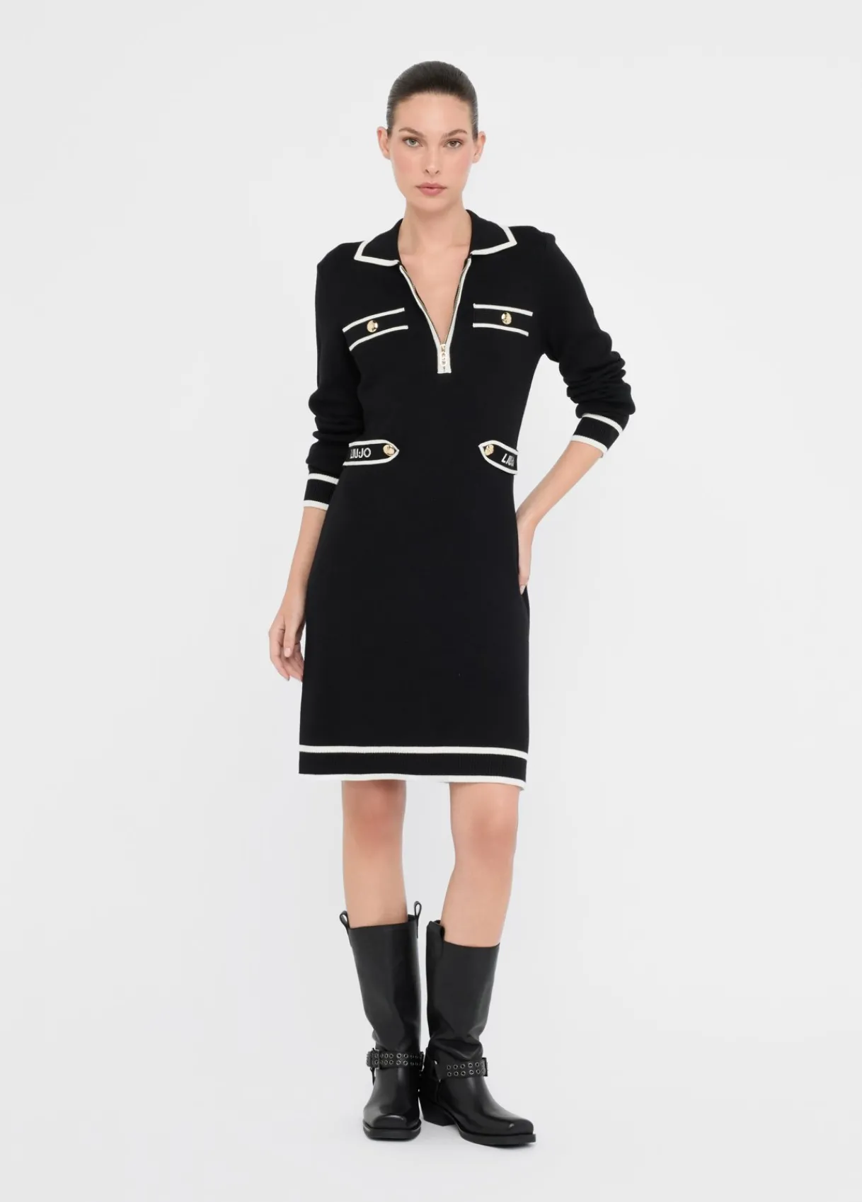 Liu Jo Robe en aille de soie mélangée|Femme Vêtements De Sport|Robes