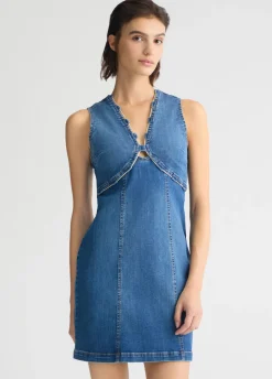 Liu Jo Robe en denim avec chaîne bijou|Femme Robes