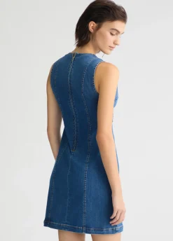 Liu Jo Robe en denim avec chaîne bijou|Femme Robes