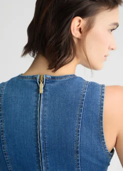 Liu Jo Robe en denim avec chaîne bijou|Femme Robes