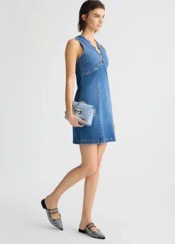 Liu Jo Robe en denim avec chaîne bijou|Femme Robes