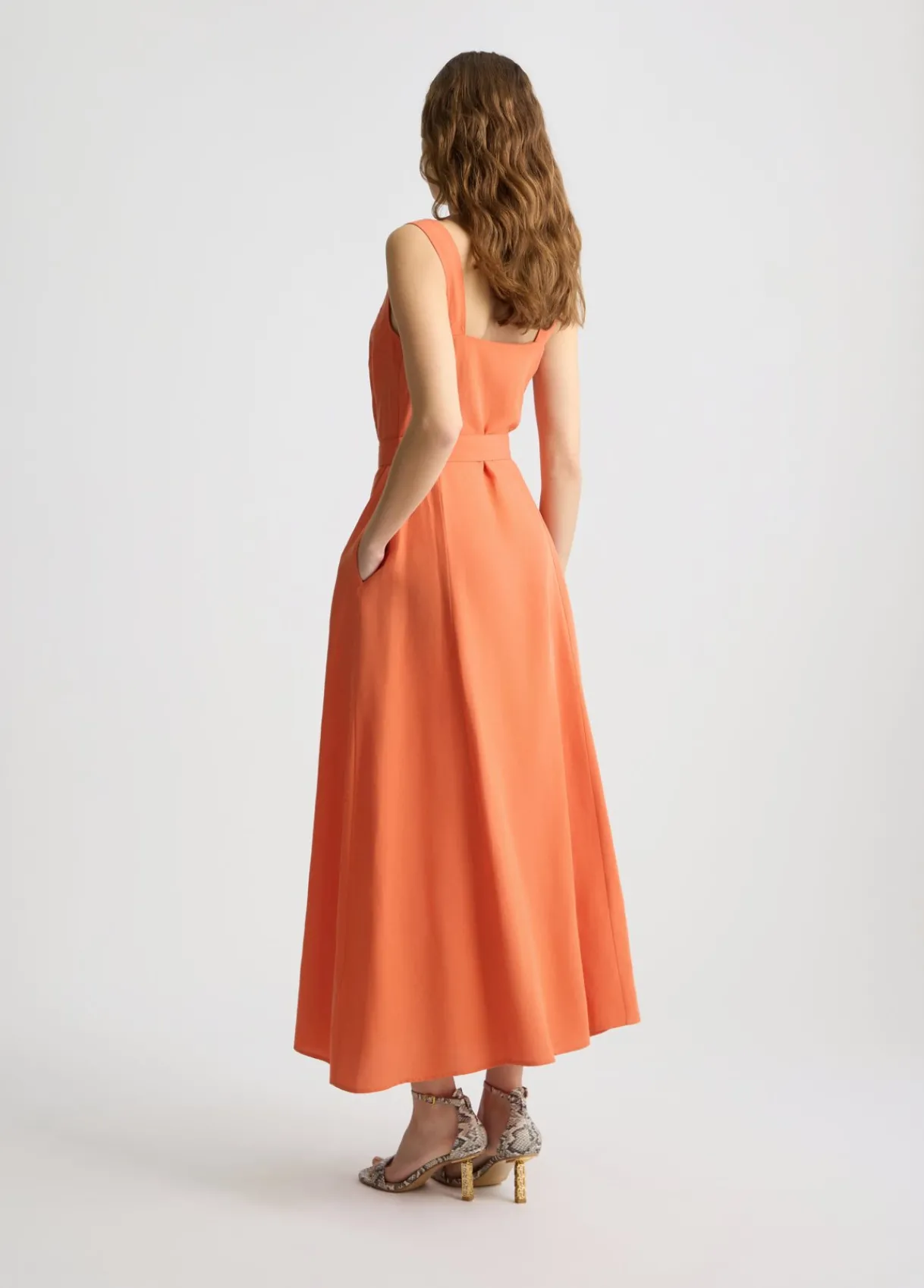 Liu Jo Robe en lin avec ceinture|Femme Robes
