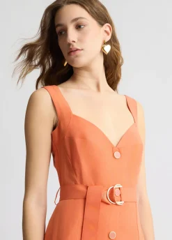 Liu Jo Robe en lin avec ceinture|Femme Robes
