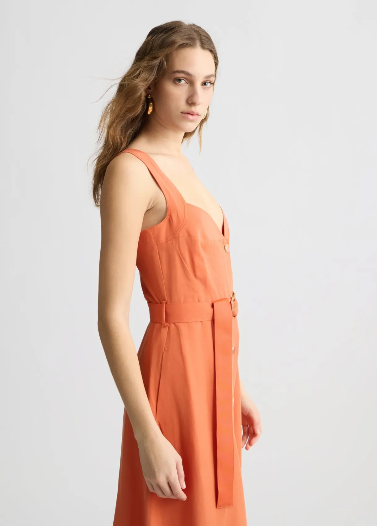 Liu Jo Robe en lin avec ceinture|Femme Robes