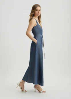 Liu Jo Robe en lin avec ceinture|Femme Robes