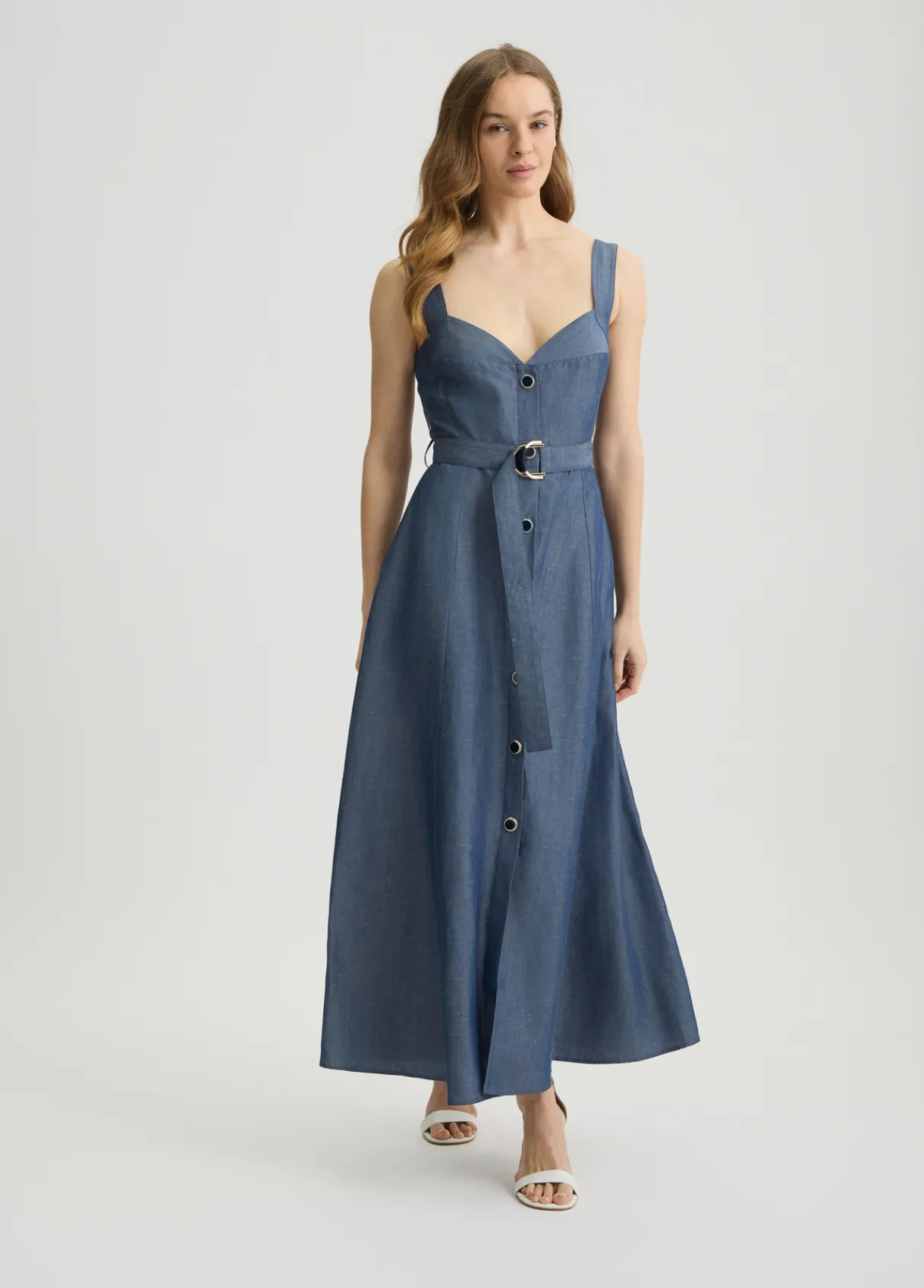Liu Jo Robe en lin avec ceinture|Femme Robes