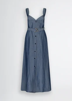 Liu Jo Robe en lin avec ceinture|Femme Robes