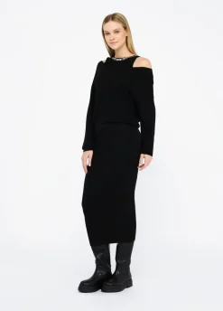 Liu Jo Robe en maille avec broderies bijoux|Femme Robes