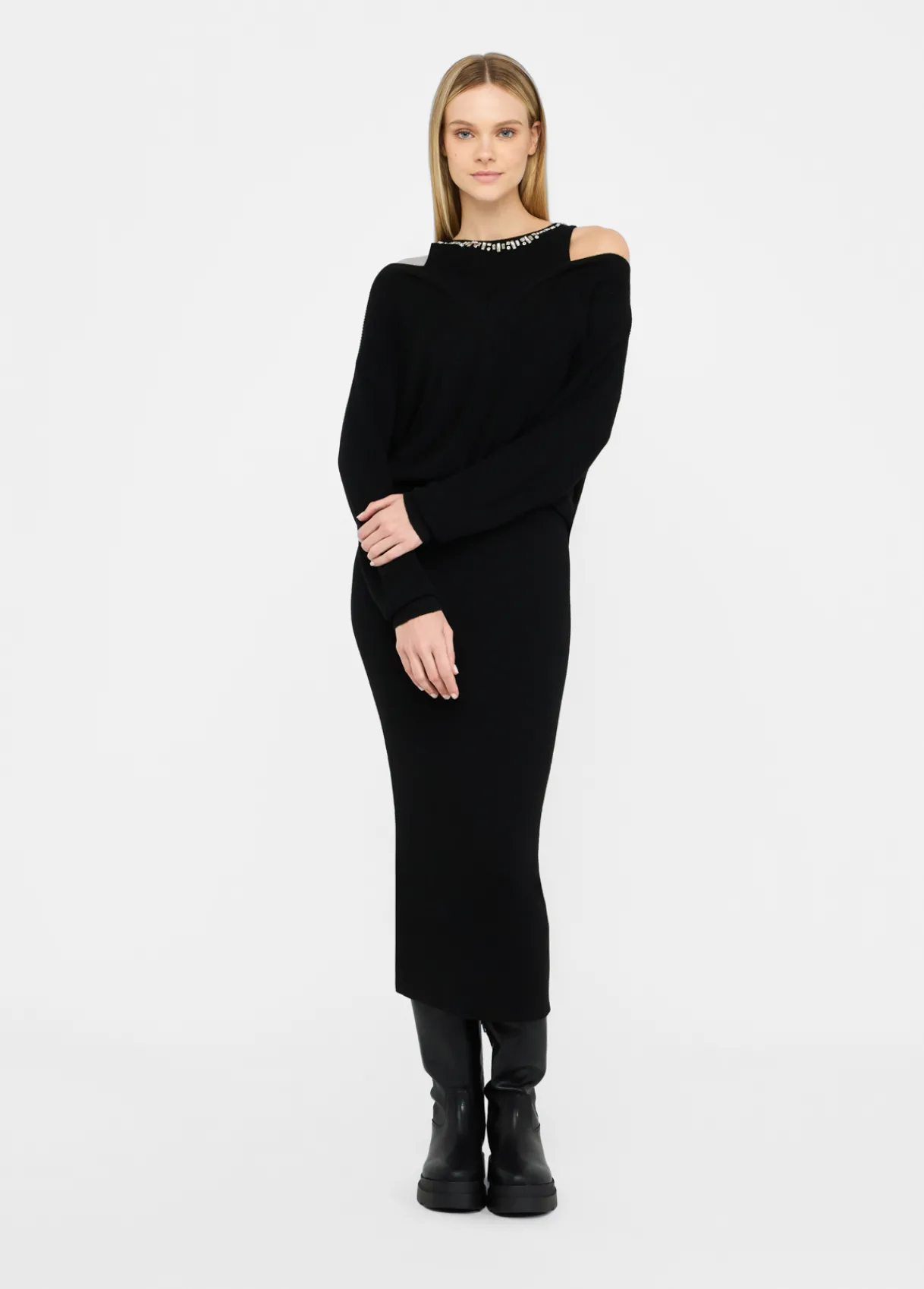 Liu Jo Robe en maille avec broderies bijoux|Femme Robes
