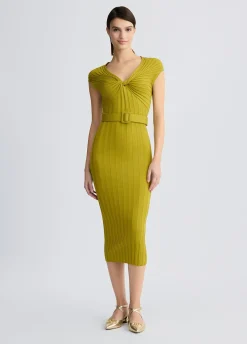 Liu Jo Robe en maille avec ceinture|Femme Mailles|Robes