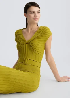 Liu Jo Robe en maille avec ceinture|Femme Mailles|Robes