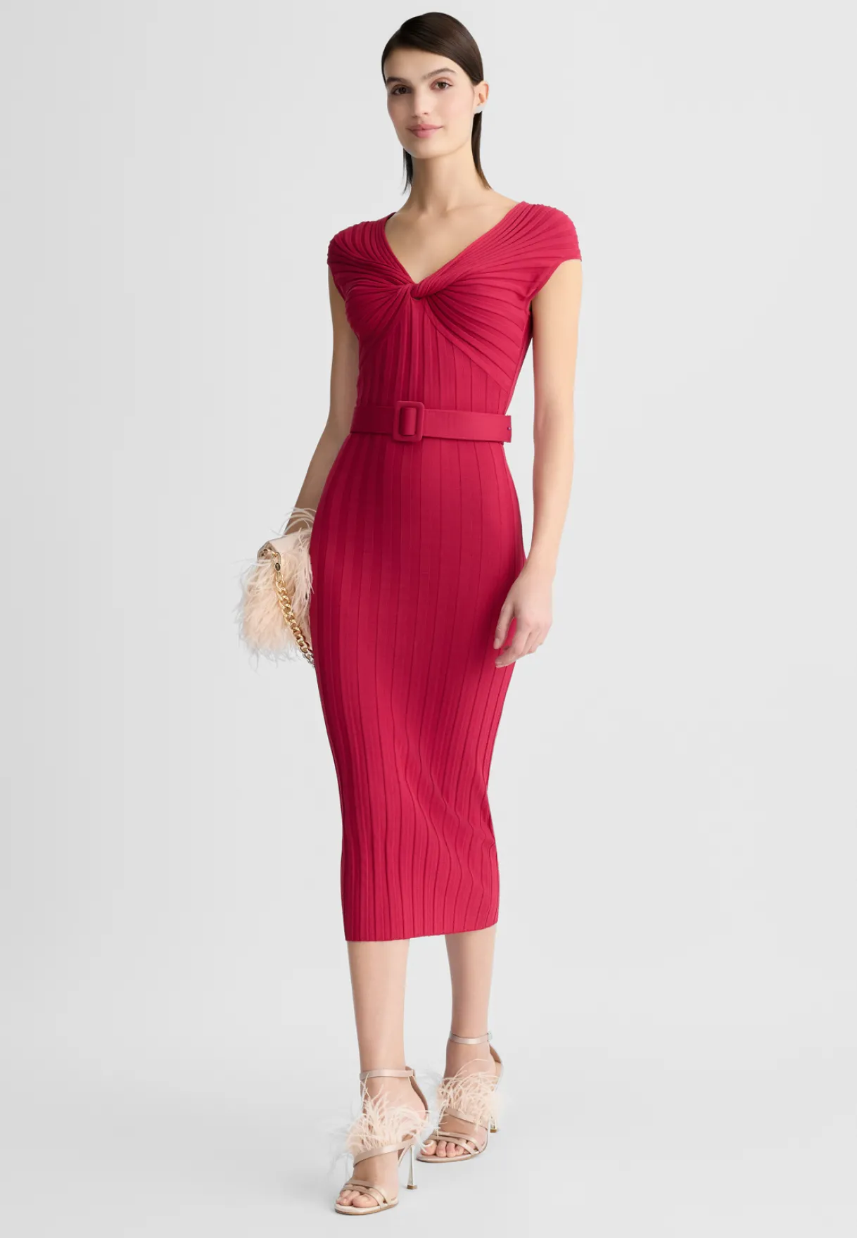 Liu Jo Robe en maille avec ceinture|Femme Robes
