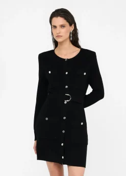 Liu Jo Robe en maille avec épaulettes|Femme Mailles|Robes