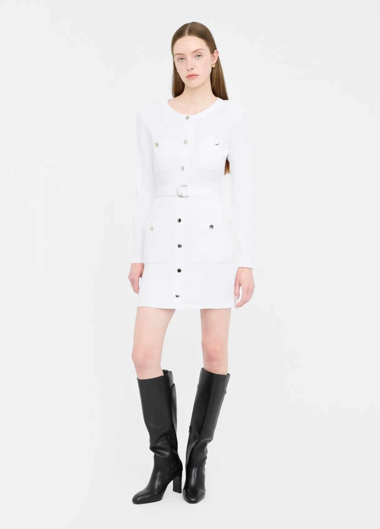 Liu Jo Robe en maille avec épaulettes|Femme Mailles|Robes