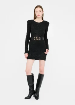 Liu Jo Robe en maille avec épaulettes|Femme Mailles|Robes