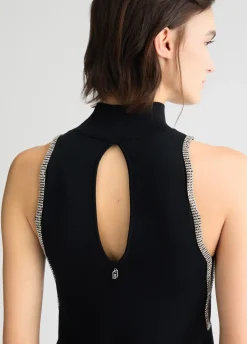 Liu Jo Robe en maille avec strass|Femme Robes