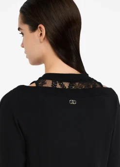 Liu Jo Robe en molleton avec dentelle|Femme Vêtements De Sport|Robes