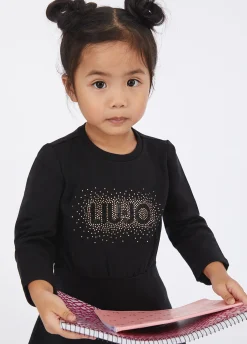 Liu Jo Robe en molleton avec logo et strass|Enfant Robes & Combinaisons