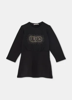 Liu Jo Robe en molleton avec logo et strass|Enfant Robes & Combinaisons