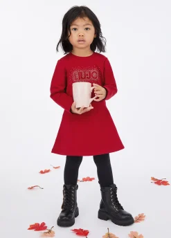 Liu Jo Robe en molleton avec logo et strass|Enfant Robes & Combinaisons
