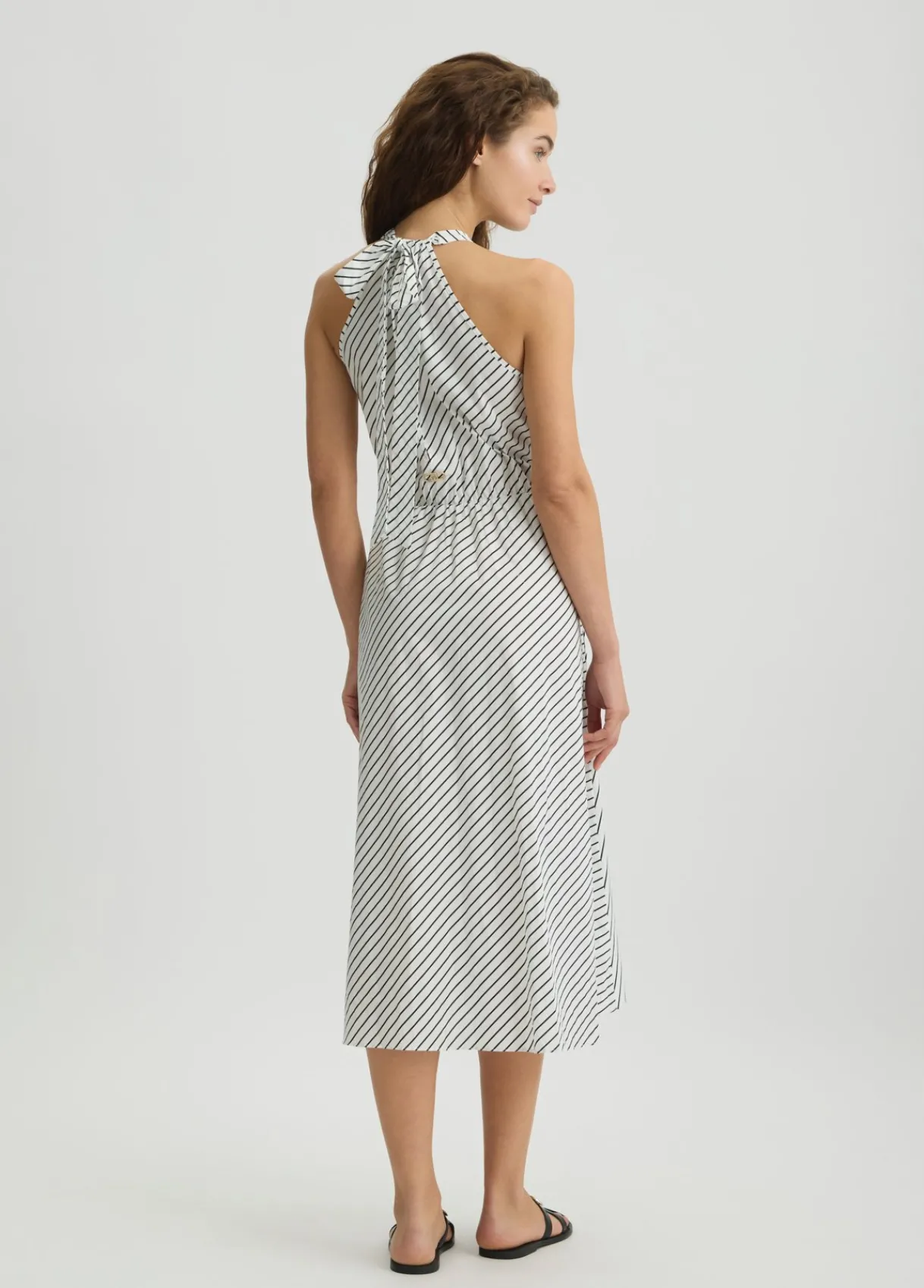 Liu Jo Robe en popeline à rayures|Femme Mode Plage|Robes