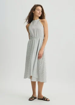 Liu Jo Robe en popeline à rayures|Femme Mode Plage|Robes