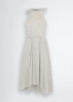 Liu Jo Robe en popeline à rayures|Femme Mode Plage|Robes