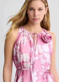 Liu Jo Robe en satin imprimé|Femme Cérémonie|Robes