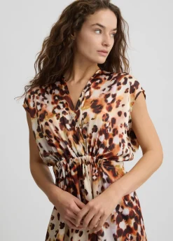 Liu Jo Robe en satin imprimé animal|Femme Mode Plage