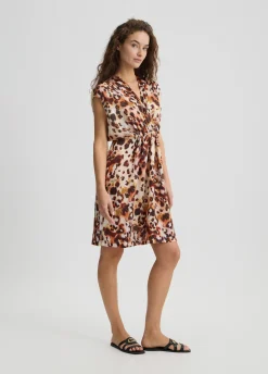 Liu Jo Robe en satin imprimé animal|Femme Mode Plage