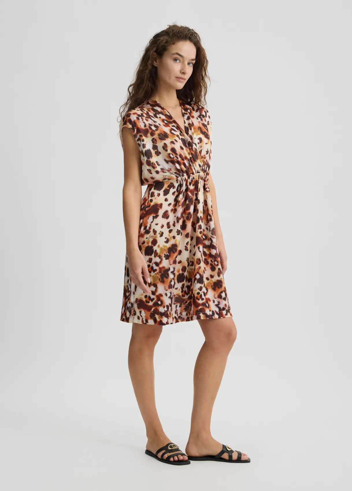 Liu Jo Robe en satin imprimé animal|Femme Mode Plage
