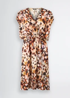 Liu Jo Robe en satin imprimé animal|Femme Mode Plage