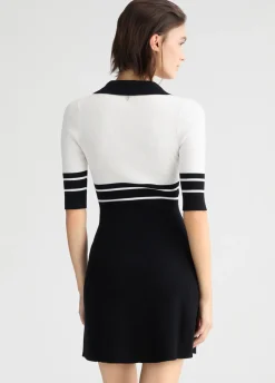Liu Jo Robe en tricot à rayures|Femme Mailles|Robes