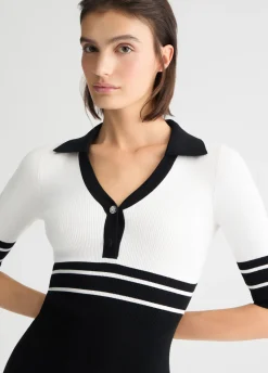 Liu Jo Robe en tricot à rayures|Femme Mailles|Robes