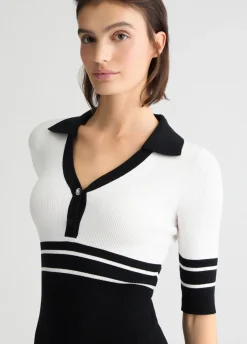 Liu Jo Robe en tricot à rayures|Femme Mailles|Robes