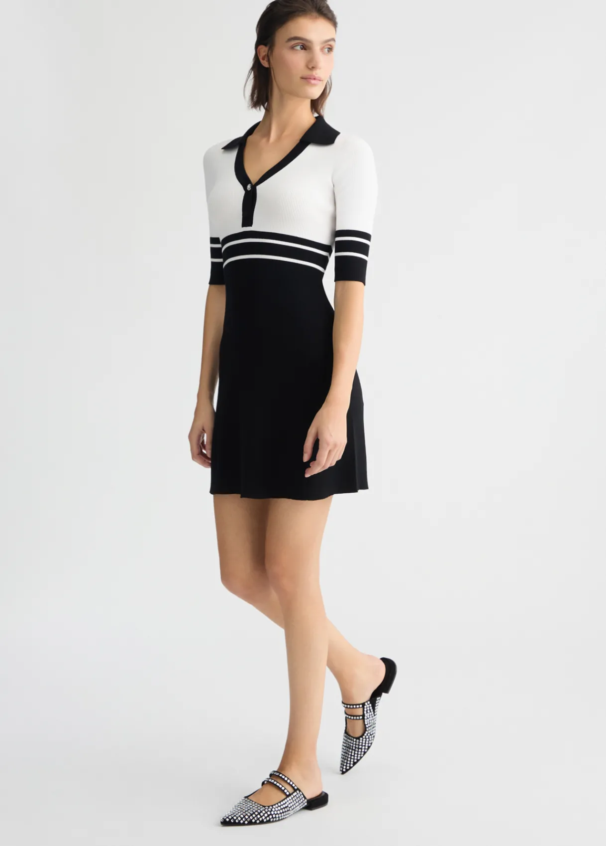 Liu Jo Robe en tricot à rayures|Femme Mailles|Robes