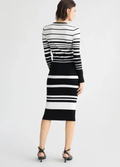 Liu Jo Robe en tricot à rayures|Femme Mailles|Robes