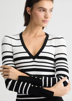 Liu Jo Robe en tricot à rayures|Femme Mailles|Robes